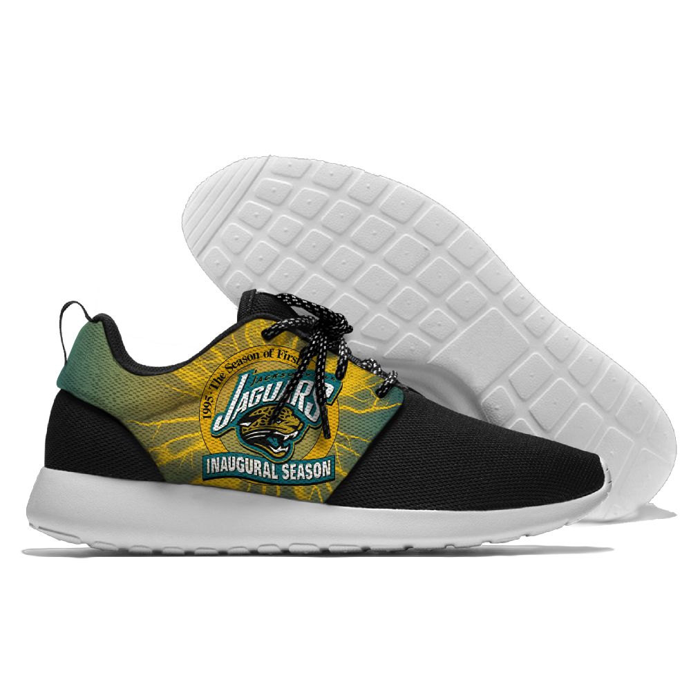 Women's NFL Jacksonville Jaguars Roshe Style Lightweight Running Shoes 001